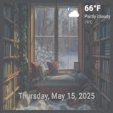 Consultez l'heure, la date et la météo locales sur un écran intégré et épuré.