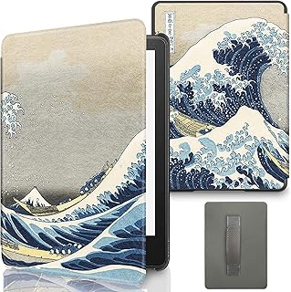 Aippdo Case for 6.8” Kindle Paperwhite 11th Generation 2021- Premium Lightweight Book Cover with Auto Wake/Sleep for Amazon Kindle Paperwhite 2021 Signature (B-The Surfing in Kanagawa)