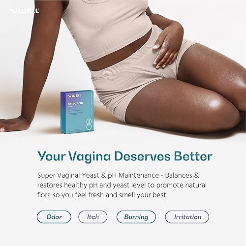 Miniatura 2 de Supositorios vaginales de ácido bórico, paquete de ampollas de 30 unidades, mantiene y equilibra el pH vaginal saludable y el microbioma para