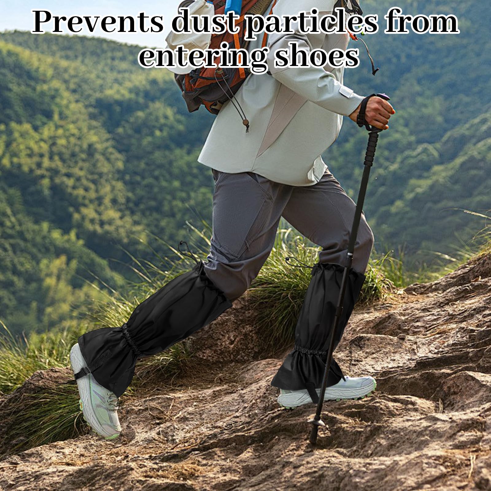 Bellanova Guêtres Imperméables, 1 Paire de Guêtres de Randonnée, Guêtres de Neige Respirantes Antidérapantes pour Ski, Trekking et Activités Outdoor