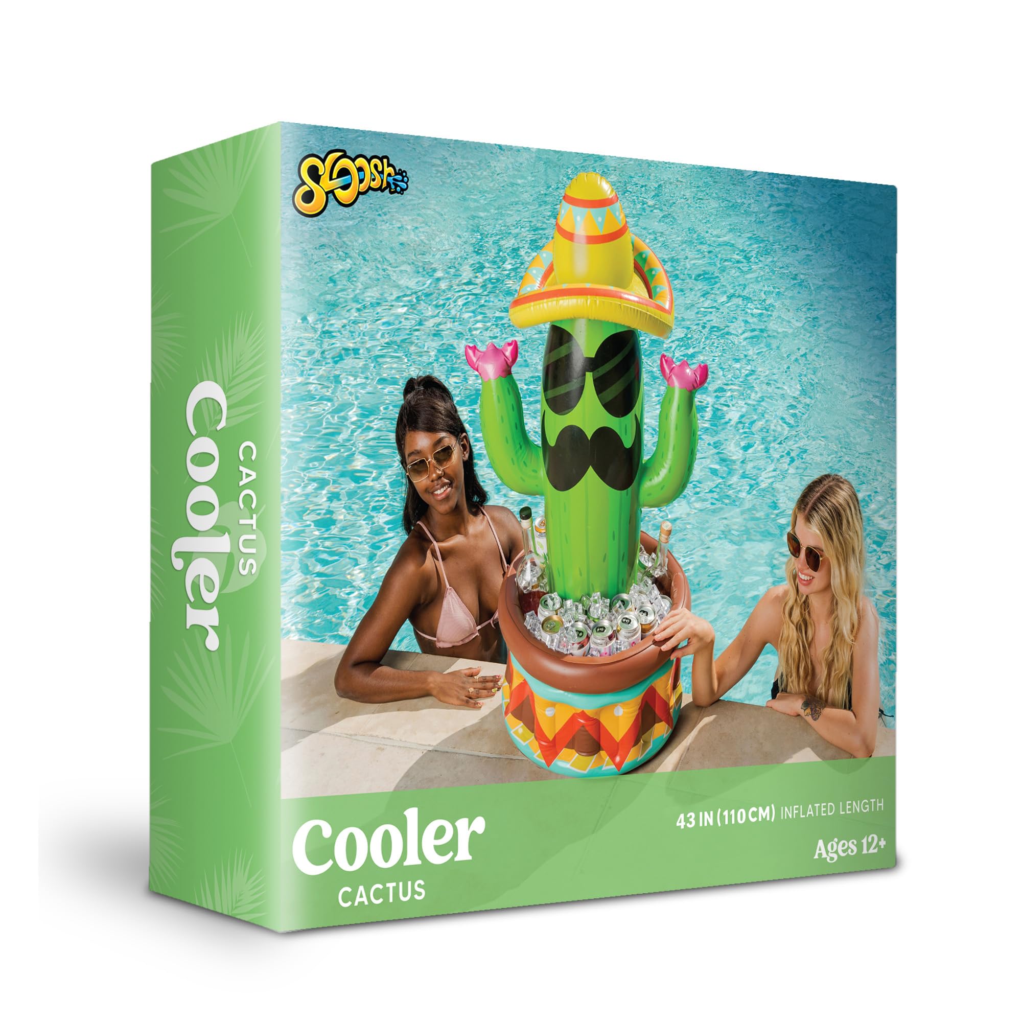 JOYIN 91,4cm aufblasbarer Kaktuskühler mit Sombrero-Hut für Partys, Cinco-de-Mayo-Partyzubehör, aufblasbarer Partykühler, Poolparty-Dekoration, Aufblasbare Insel Aufblasbare Palme Getränkekühler