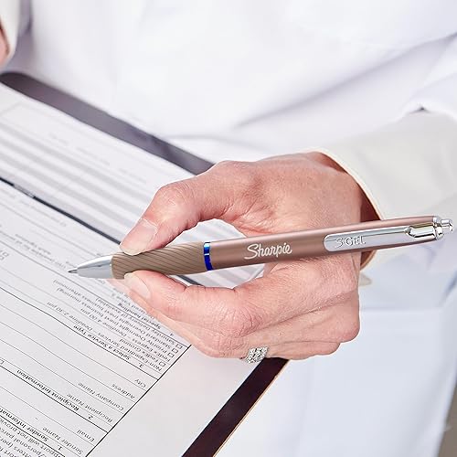 Miniatura 6 de Sharpie S-Gel, bolígrafos de gel, barril de metal elegante, punta media (132 pulgadas), tinta negra, 12 unidades