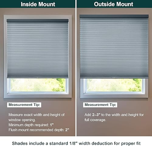 Miniatura 6 de CHICOLOGY - Persianas celulares sin cordones para ventanas, persianas para ventanas del hogar, revestimientos para ventanas, persianas celulares,