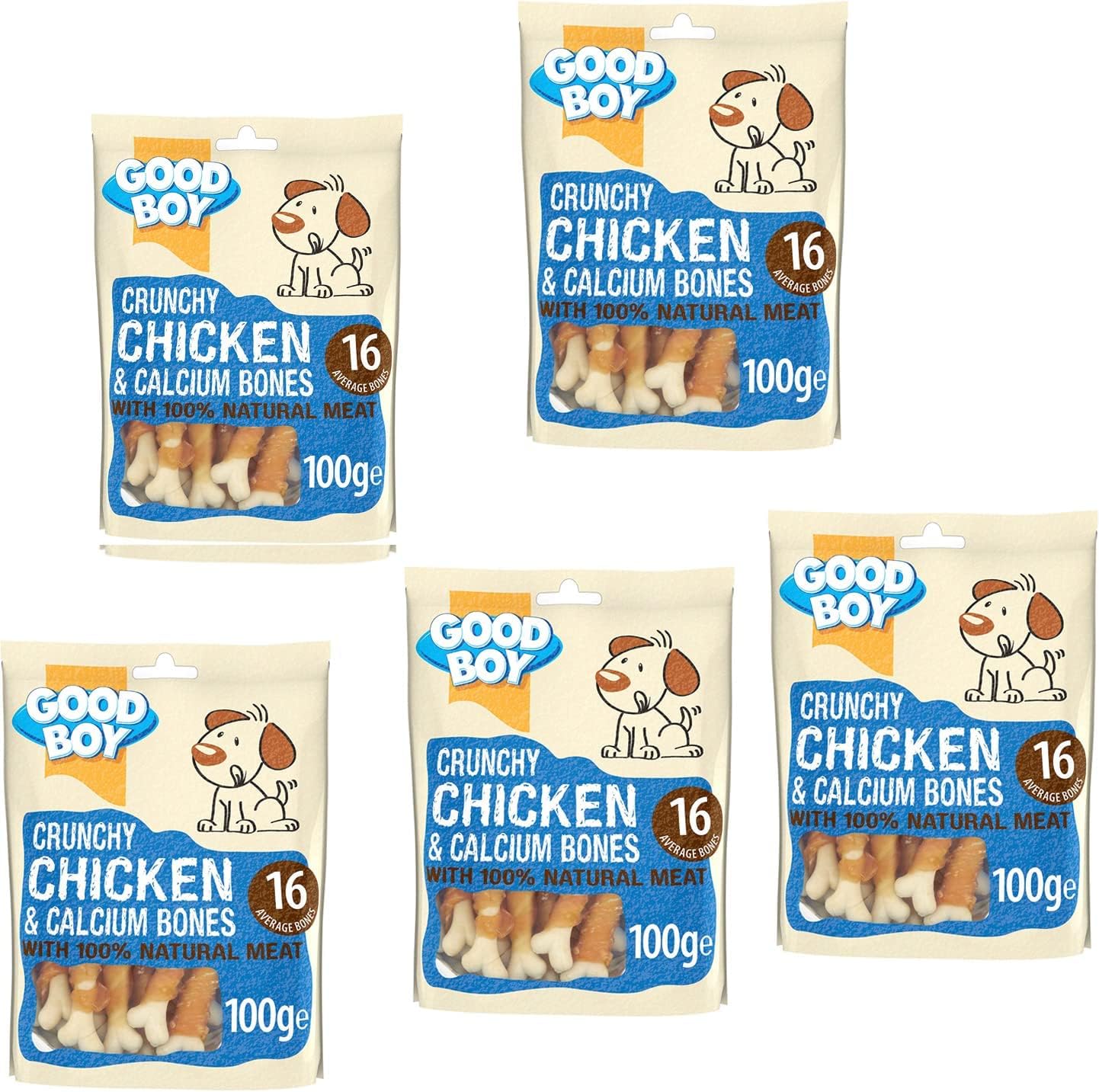 HowseHold Chewy Chicken Strips for Dogs Bundle of 5 100g Good Boy