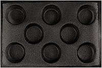 Vista 21 de FUNSHOWCASE Pan redondo bandeja perforada panadería moldes de silicona 24 mini disco cónico bollo malla hornear hoja