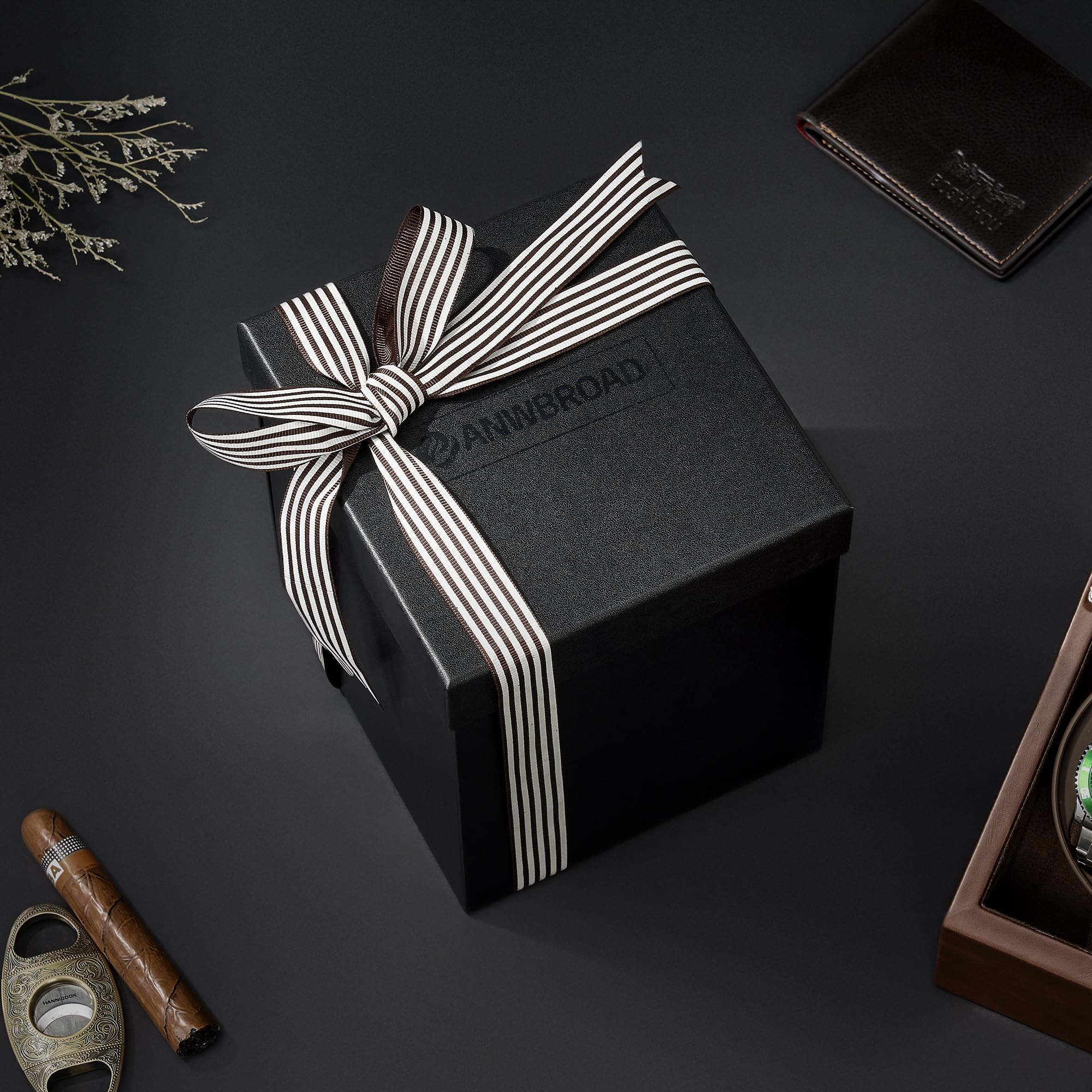 ANWBROAD Updated Double Watch Winder for Automatic Watches Watch Rotator with Super Quiet Motor Flexible Watch Pillows LED Backlight Watch Turner Watch Shaker 5 Modes Battery or USB UJWW001T