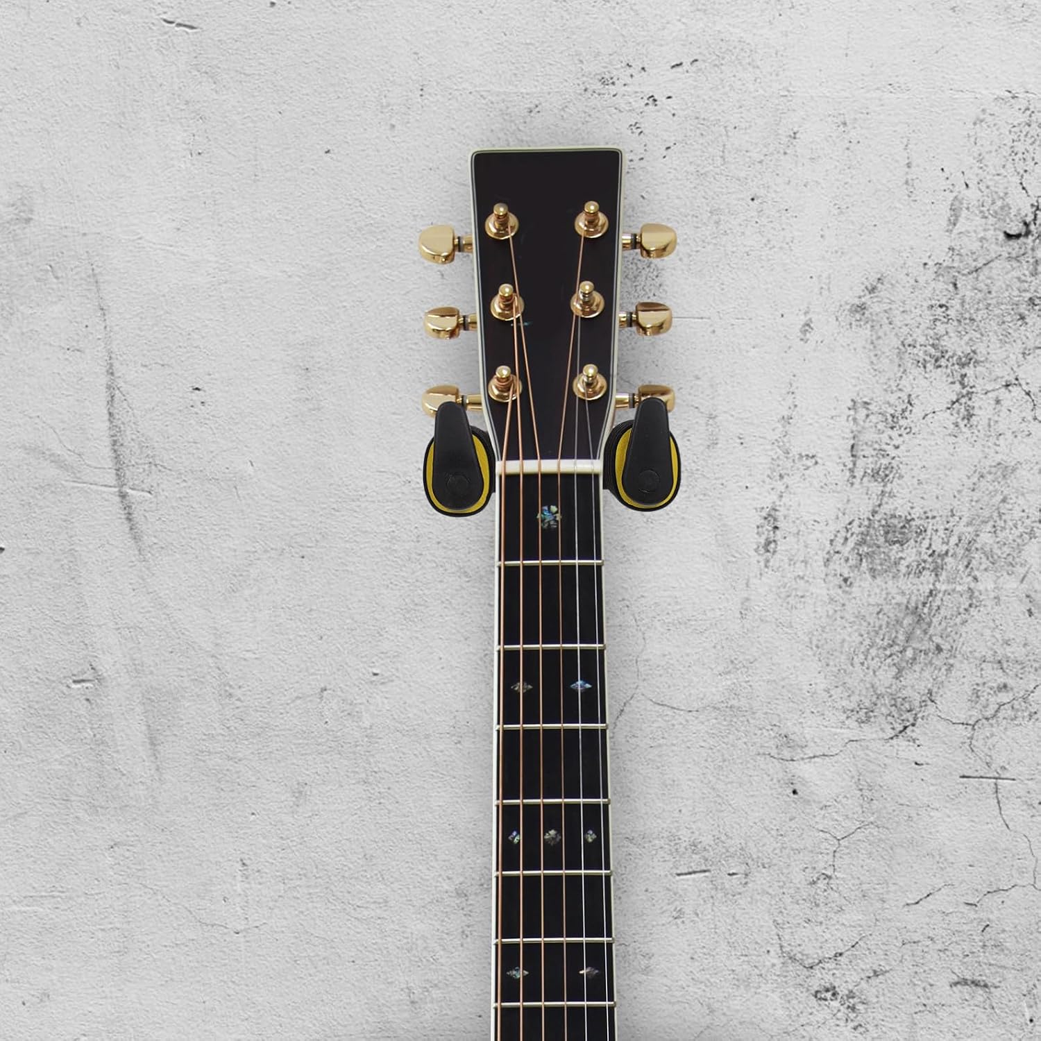 Wood Guitar Hanger with Automatic Lock Wall Mount for Electric Guitar image 5