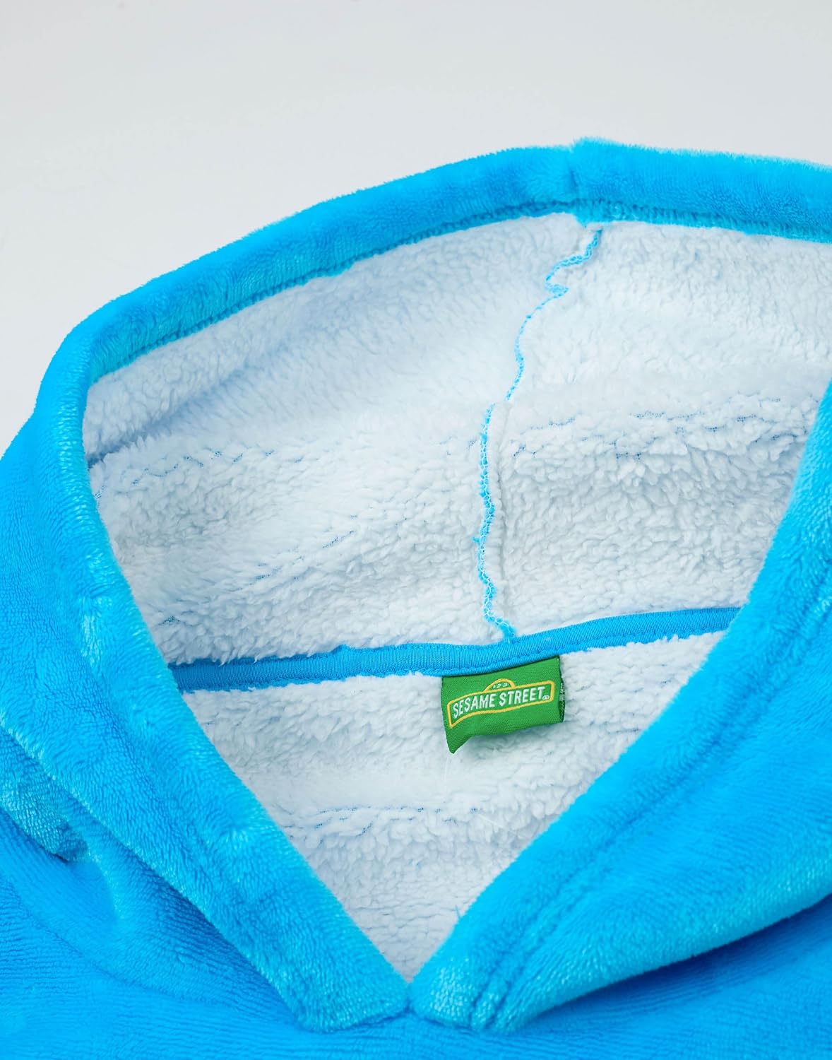 Sesame Street Cookie Monster Unisex Wearable Blanket Hoodie | Adults Blue Hooded Pullover with Cookie Monster Character