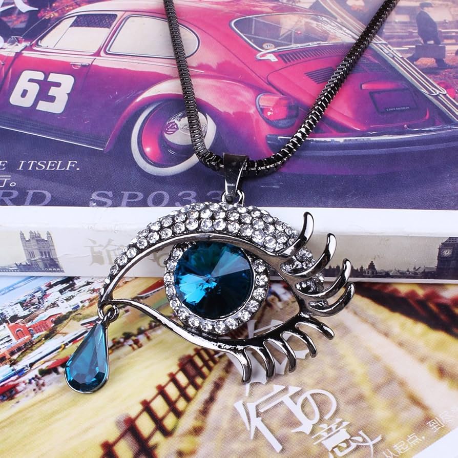 Amazon.co.jp: ZooooM 涙目 ネックレス レディース ペンダント