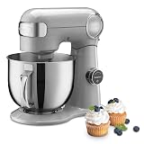 Cuisinart SMD-50BC Precision Pro 5.5-Quart Digital Stand Mixer With 12-Speeds, 3 Preprogrammed Food Prep Settings, Mixing Bowl, Whisk, Flat Mixing Paddle, Dough Hook, And Splash Guard, Silver Lining Digital Brushed Chrome 5.5 Qt Stand Mixer