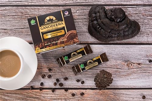Café Ganoderma - Mezcla de café Reishi, café instantáneo de hongos 2 en 1. Ganoderma Lucidum totalmente natural con café instantáneo. Un suplemento