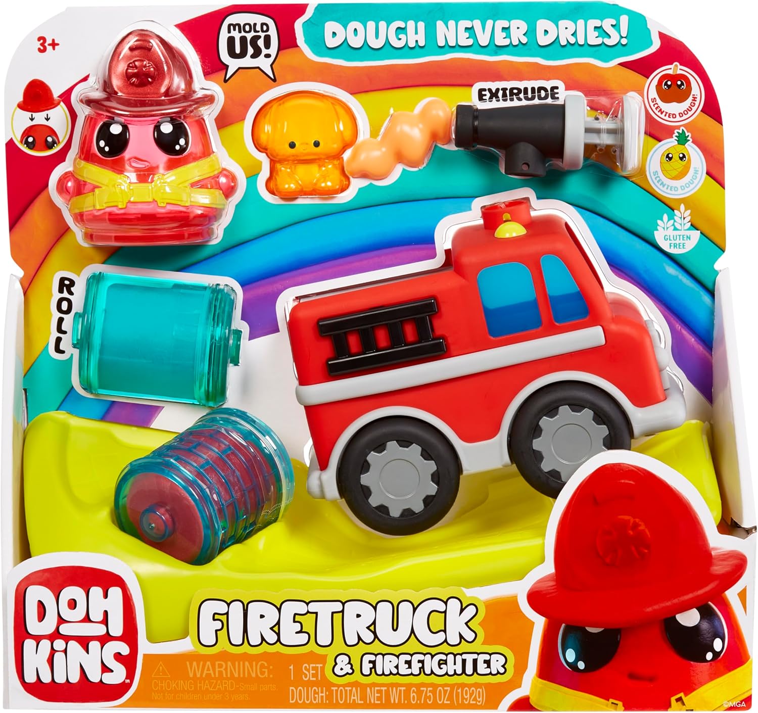 DohKins Fire Truck & Firefighter - Dough Never Dries