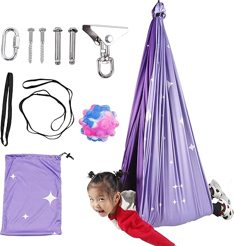 Columpio sensorial para niños con colgador giratorio de 360  Hamaca sensorial de terapia impresa de doble capa para niños y adultos con autismo, disponible en Yaxa Venezuela