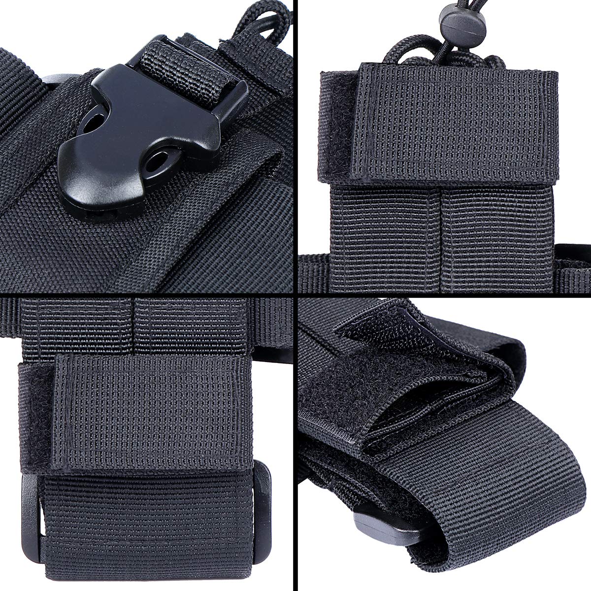 Funda Ajustable para Radio de Dos vías, de Nailon, para Walkie Talkie(2 Paquete)