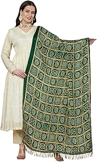 AKSHADEEP Women's Art Silk Bandhani Print Dupatta with 2.20 Meters | Women’s cotton printed dupatta with tassels Price In India
