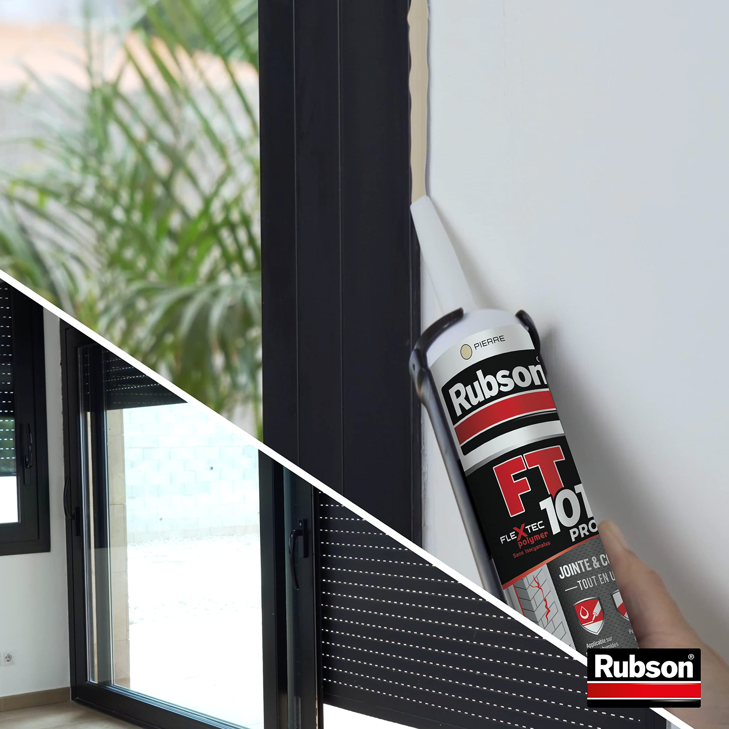 Rubson FT101 Mastic Polymer uniwersalny materiał, do wszystkich rodzajów fug, naprawy pęknięć, kolagenu, wewnątrz i na zewnątrz, wkład 280 ml