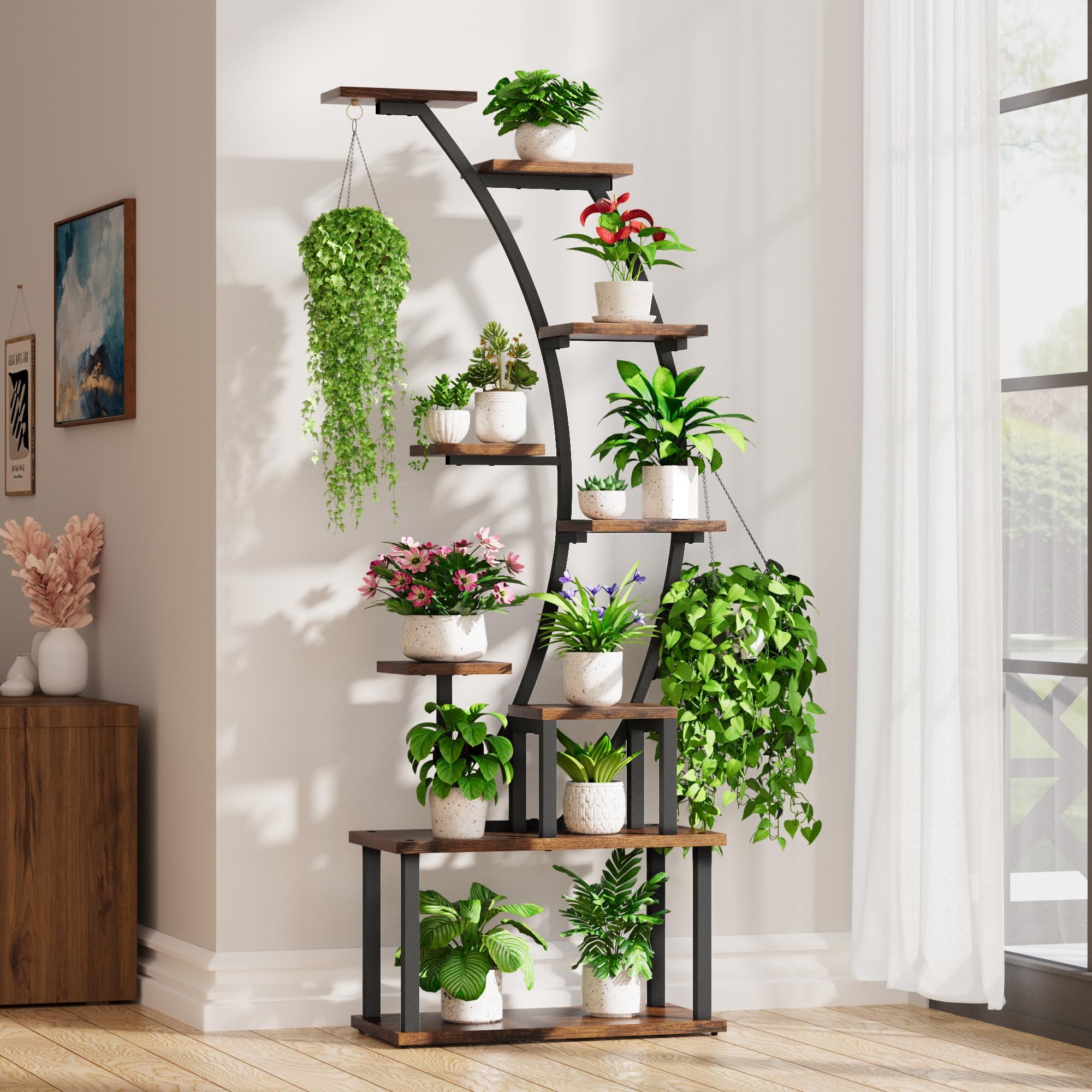 BACEKOLL Support pour plantes d'intérieur, avec lampes de croissance ...