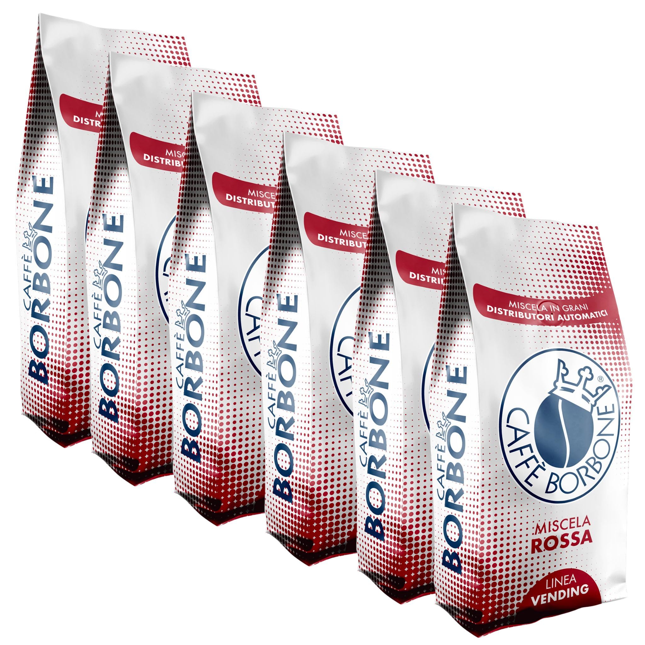 Caffè Borbone in grani miscela Rossa 1 kg x 6