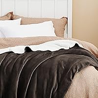 Vista 80 de Bedsure Manta de tamaño King de vellón sherpa para la cama, gruesa y cálida para el invierno, suave y mullida, grande, color lino, 108 x 90 pulgadas
