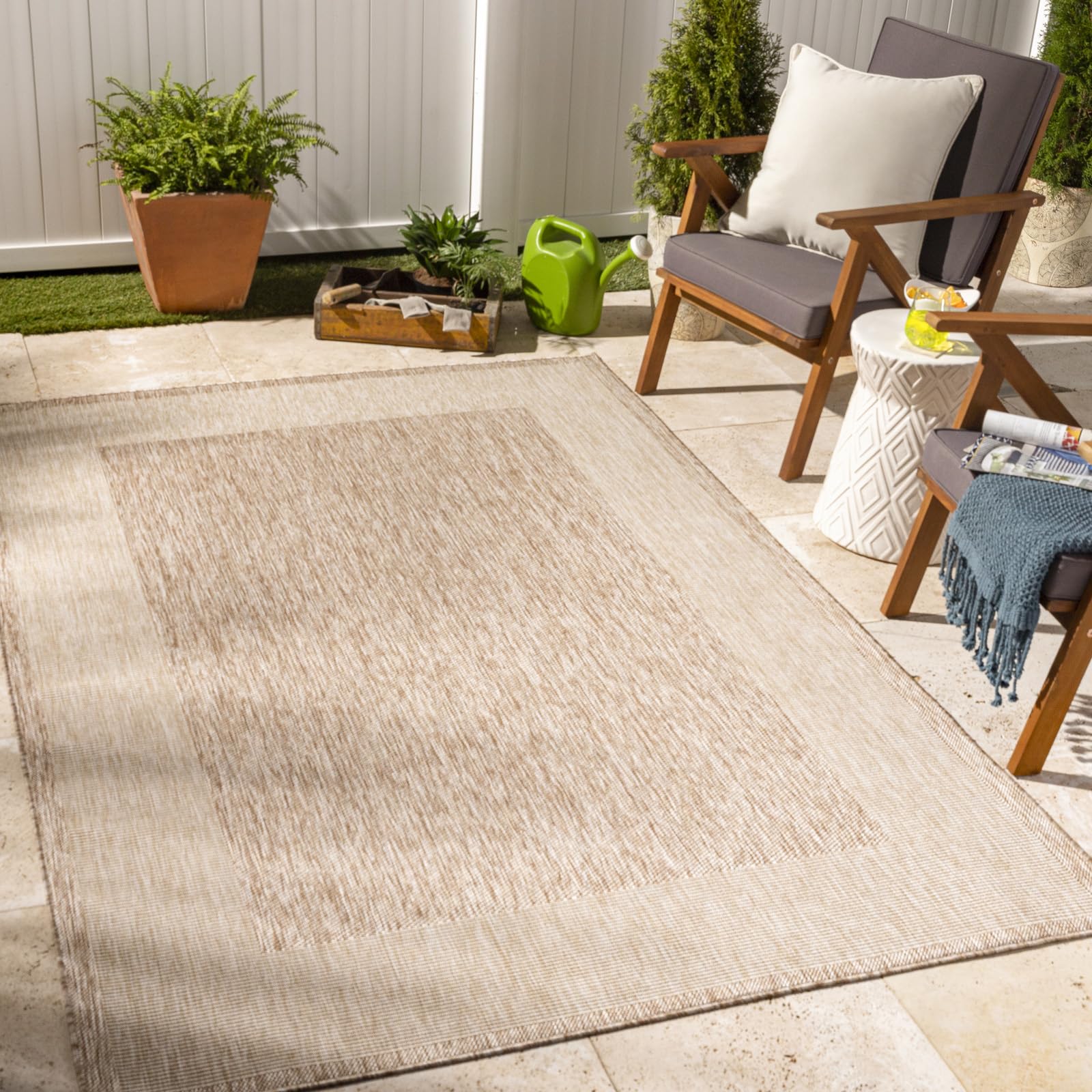 Livabliss Beige/Ivory Tuareg-Cottage In- & Outdoor Jute-Look Rug - 160 X 213 Cm