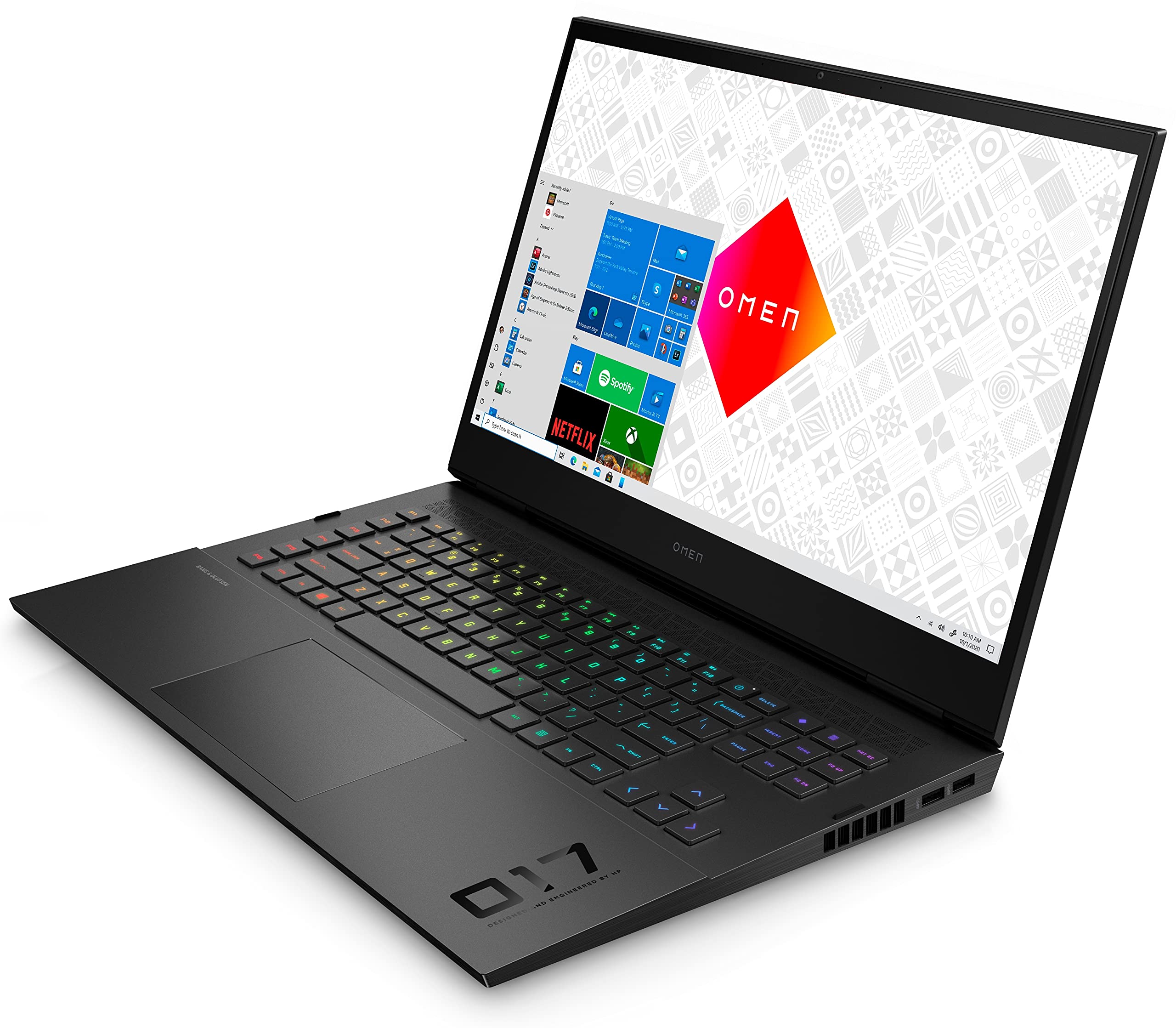 OMEN 17-ck0065ng (17,3 Zoll / FHD IPS 144Hz) Gaming Laptop (Intel Core i7-11800H, 16GB DDR4, 512GB SSD, 32GB 3D Xpoint, NVIDIA GeForce RTX 3060 6GB, Win 11, 4 Zone RGB Tastatur, QWERTZ) Shadow Black