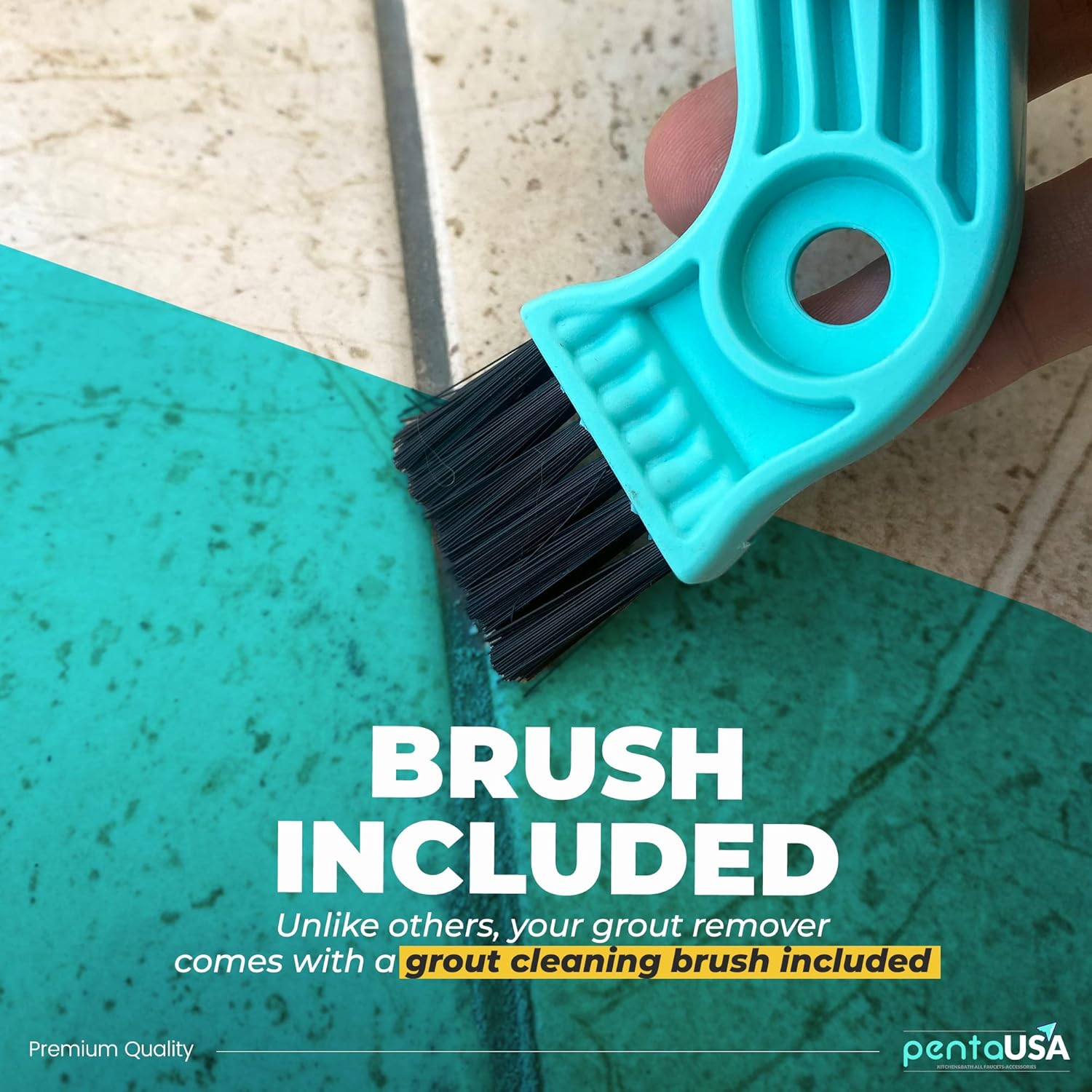 Penta USA White Grout Filler and Grout Removal Tool Bundle Set - Fast Drying Grout Repair Kit, Restores Tiles Joints, Tile Grout Scraper Saw - - 