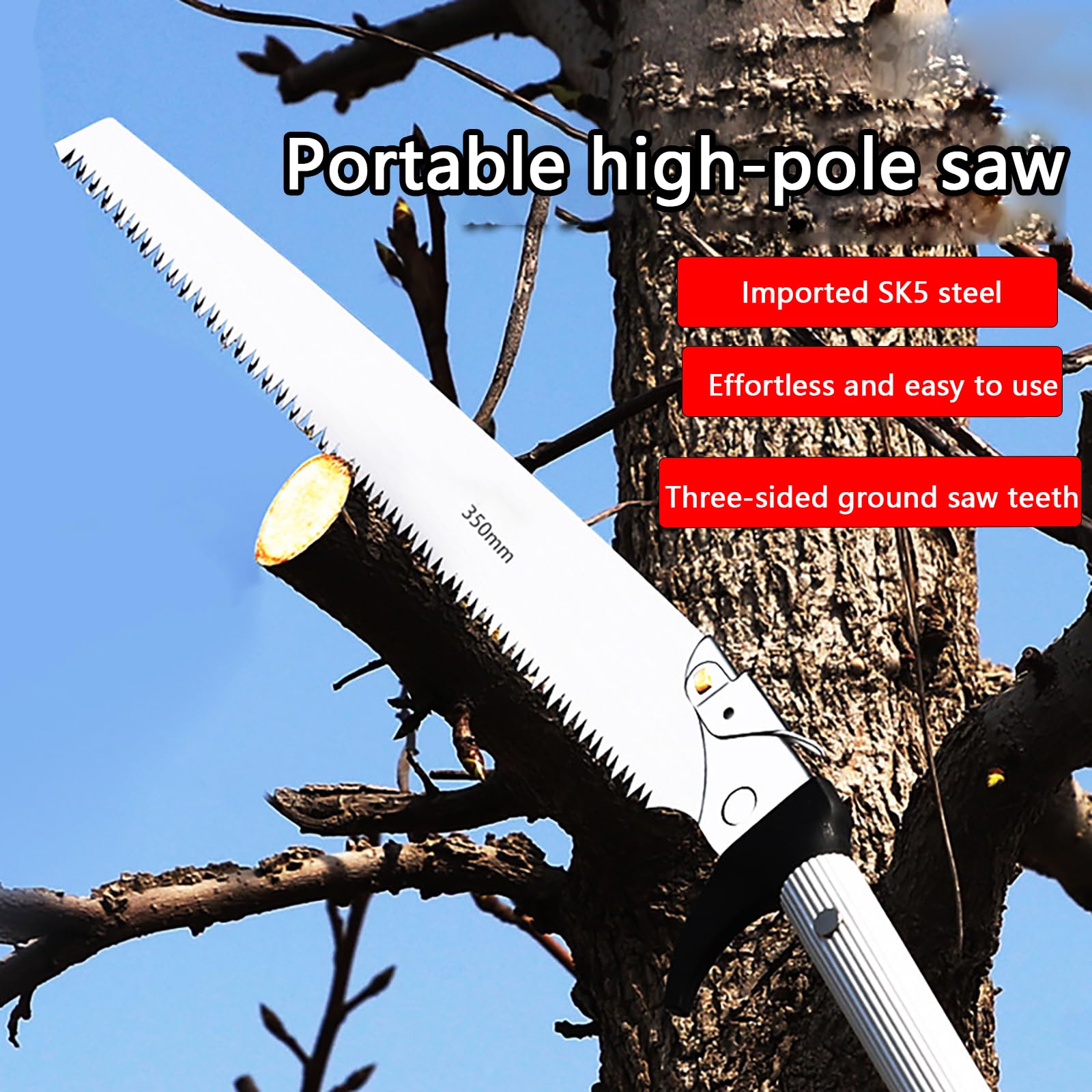 Podadora Telescópica De 1,2 M Para Árboles. Cortadora De Ramas Altas Con 2 Cuchillas. Herramienta Para Podar Árboles De Jardín, Para Recortar Patios Y Jardines,C