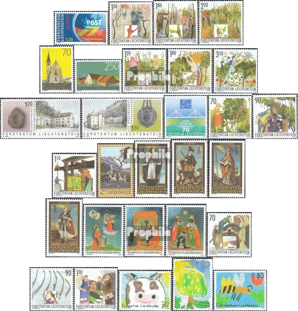 Liechtenstein 1310-1338 (complete.issue.) Volume 2003 completeett 2003 Störche, winemAker, nothelfer u.A. (Stamps for collectors)