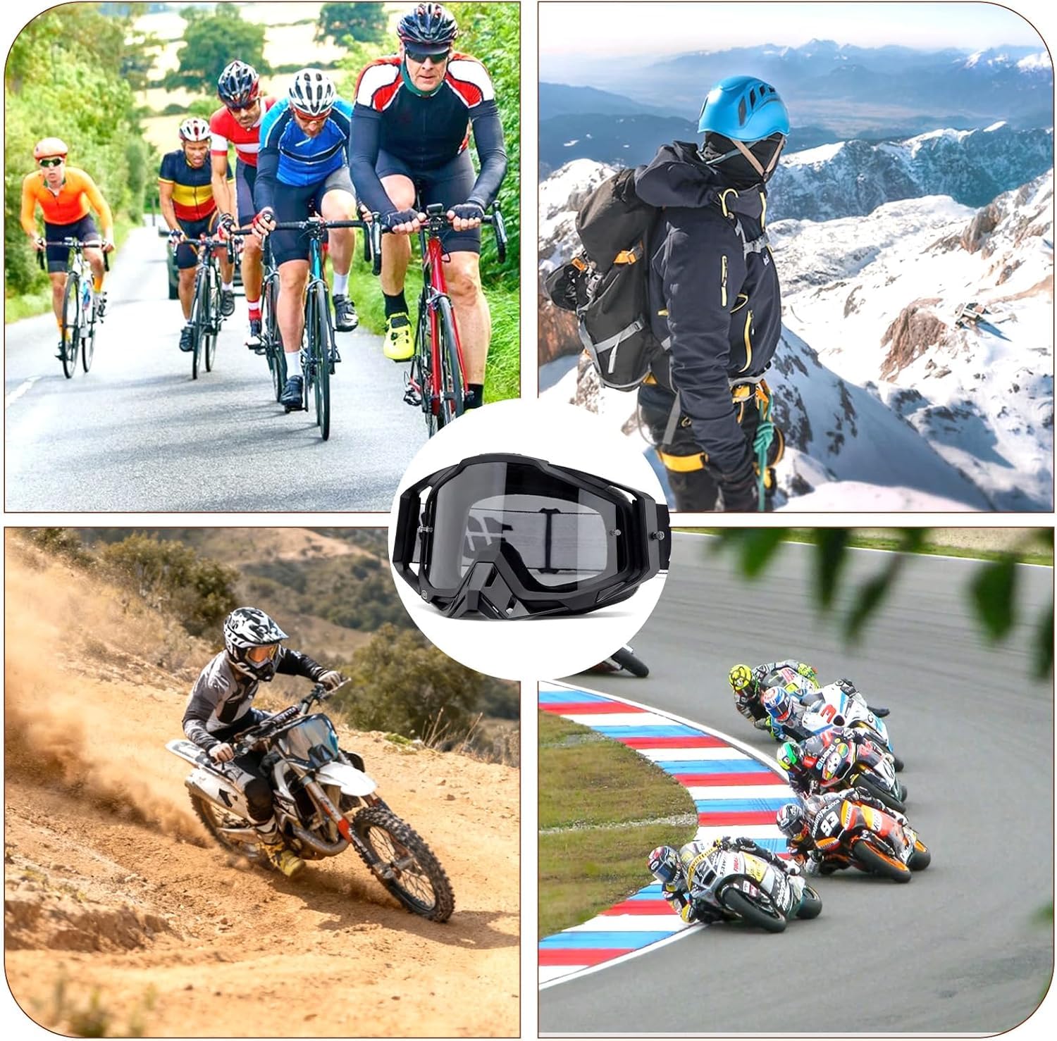 Motocross Brille Moped Brille Dirt Bike Crossbrilles Fullface Brillen Mtb Goggle Off Road Brillen Winddichte Staubdichte Motocross-Brilles Off Road Racing Fahrbrilles