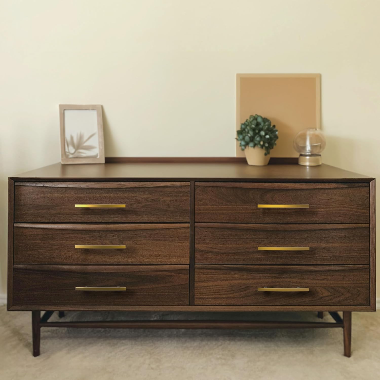 HESTIA HARDWARE 10 Pack - Gold Cabinet Pull Brushed Gold Cabinet Handle - 5 Inch Hole Center Dresser Pull Kitchen Champagne Arch Pull 128mm (Z3.128mm.10.L)