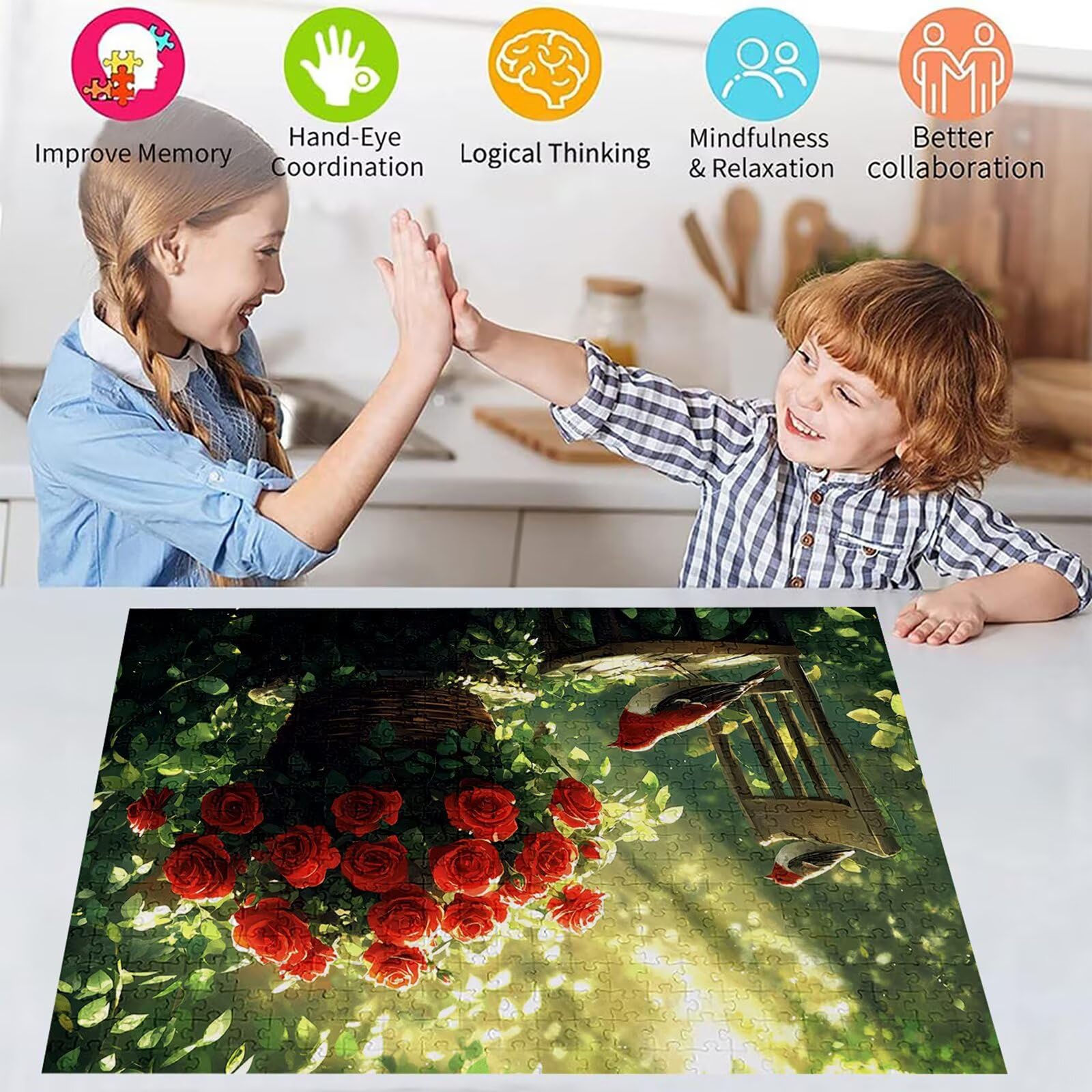Puzzle 3000 elementów różowe puzzle dla dorosłych ptak 122 x 81 cm Unikalne rzemiosło klasyczne 3D drewniana układanka do rodzinnych gier aktywnych, układanka do samodzielnego wykonania nawet do