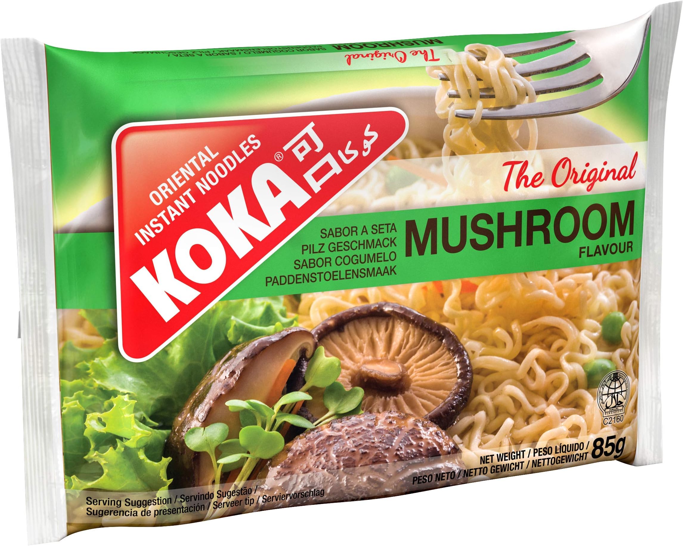 Koka Noodles Original Mushroom Flavour Oriental Style Instant Noodles 30 Packets of 85 g