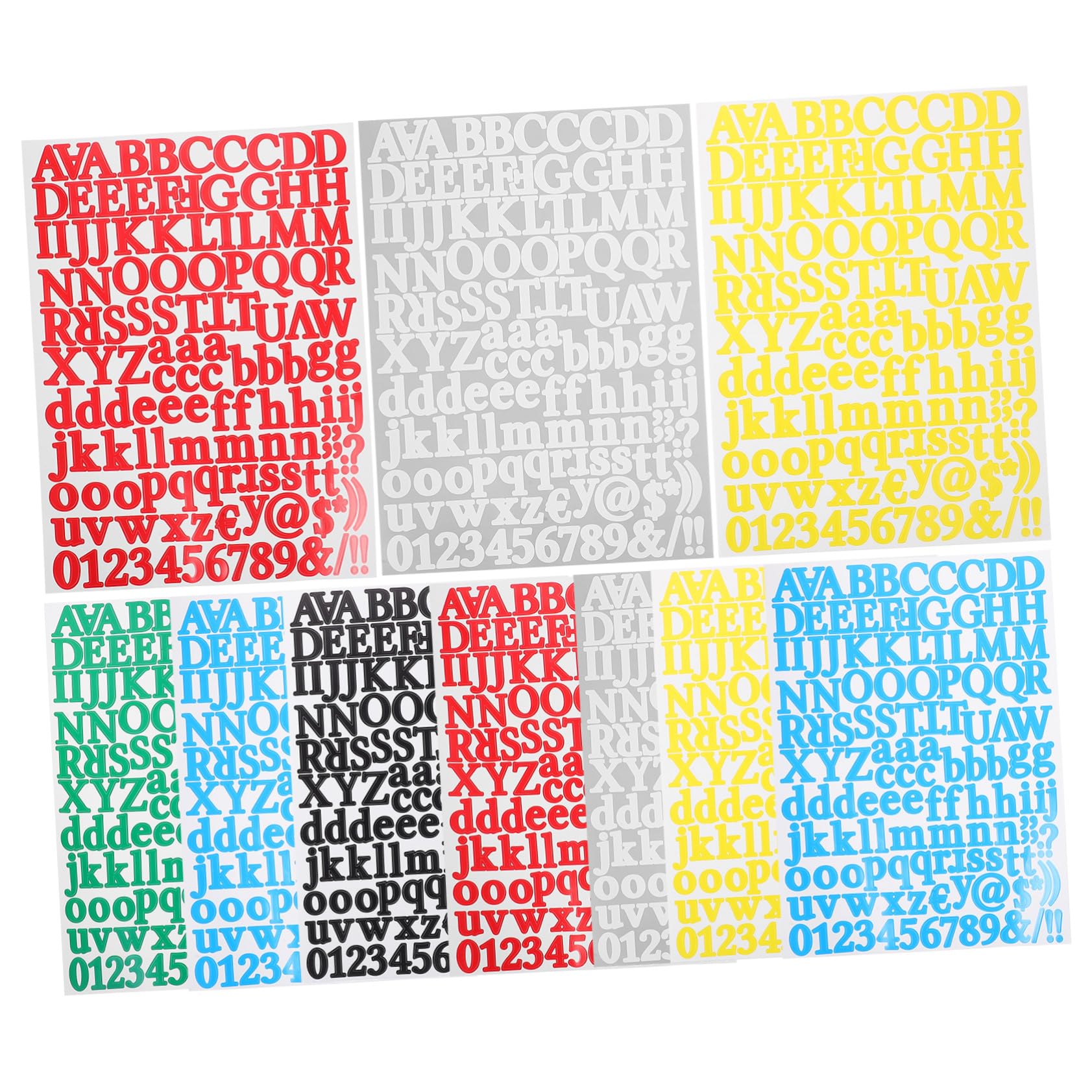 Letras adhesivas para personalizar ordenadores y decorar las puertas de casa 12 hojas vinilo
