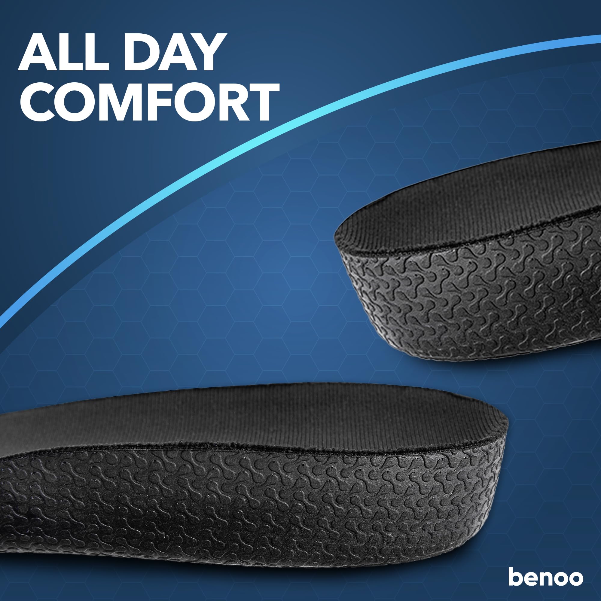 Plantillas Elevadoras de Media Longitud – Aumentadores de Altura para Zapatos Cómodos para Hombre, Aumento de Altura Instantáneo (44-45)