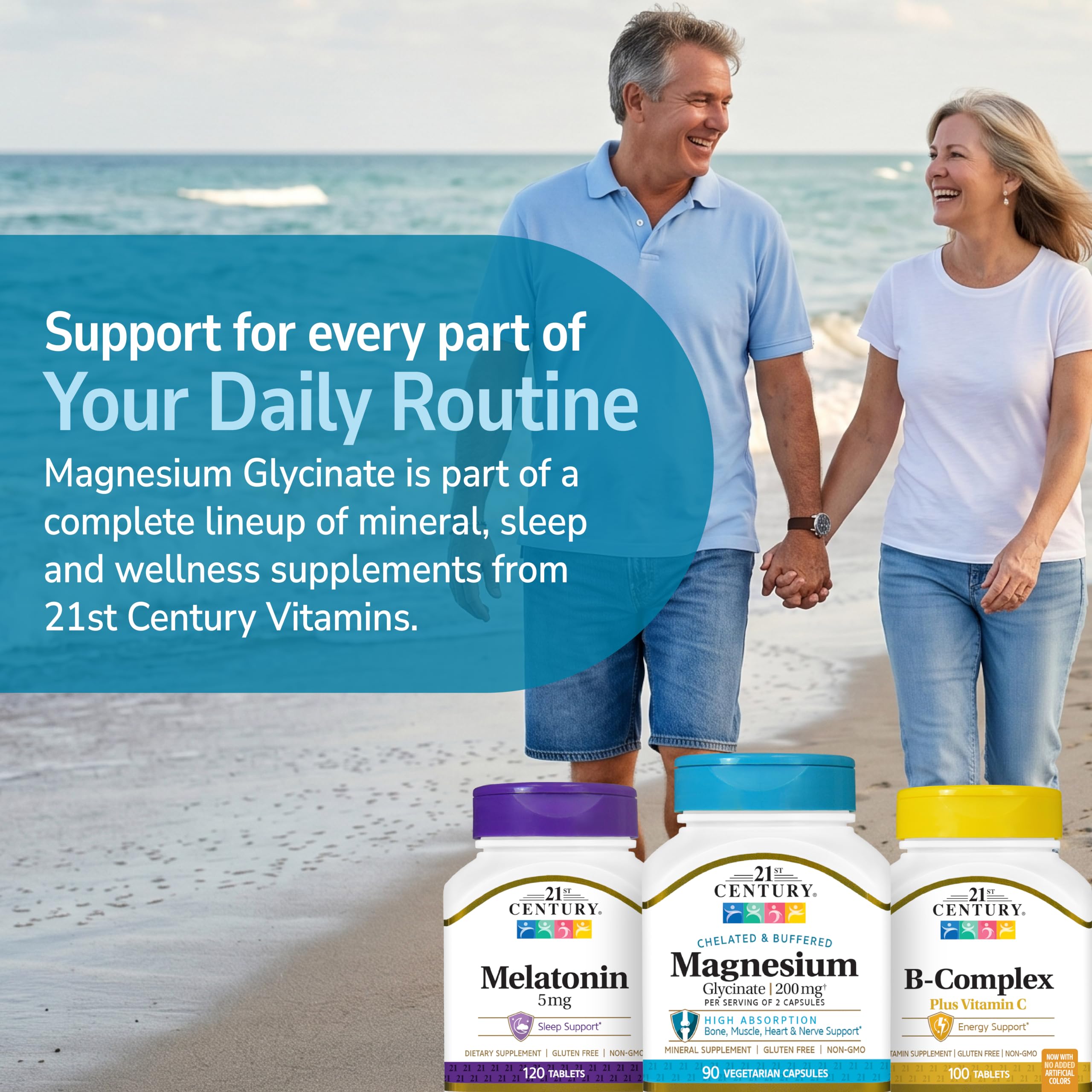 21st Century Magnesium Glycinate 200mg Capsules, Gentle Chelated, 90ct — Amazon image 9