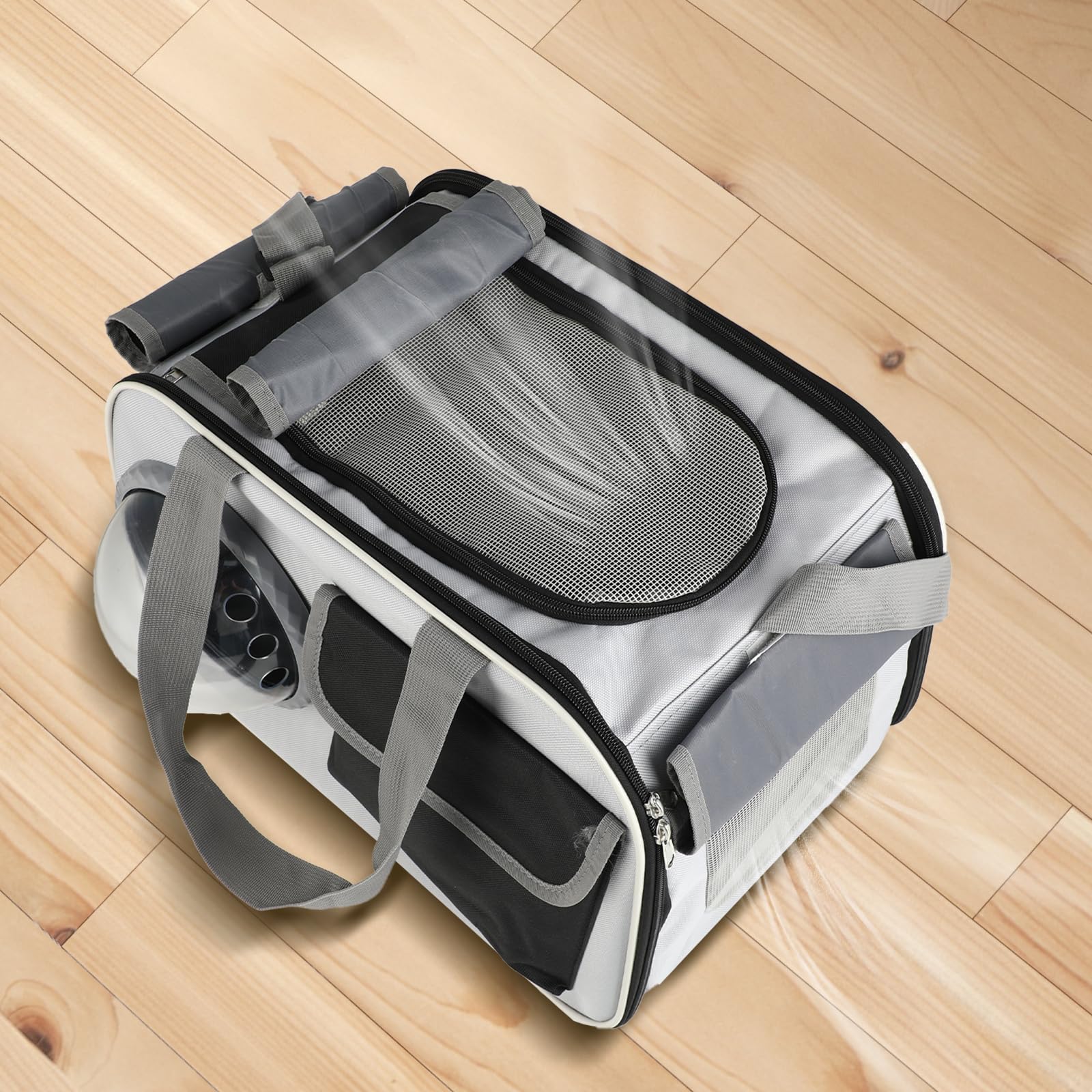 Borsa Trasportino per Cane-Gatto 45x26x28cm - Zaino Morbido-Traspirante per Viaggio in Aereo-Auto - Trasportino Ripiegabile per Animali Domestici Piccoli