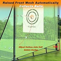 Vista 9 de Gagalileo Golf Driving Cage Net: Heavy Duty 1 in Steel Frame - Noise Reduction Target for Backyard Garage Indoor Simulator - 7x7x7 FT High Density