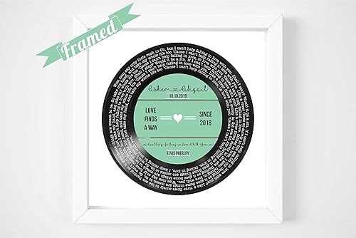 Miniatura 5 de Personalized Record Print Personalized Vinyl Record Song Lyrics Frame Our Song Custom Song Lyrics Framed Print Anniversary Gift for Him Valentines