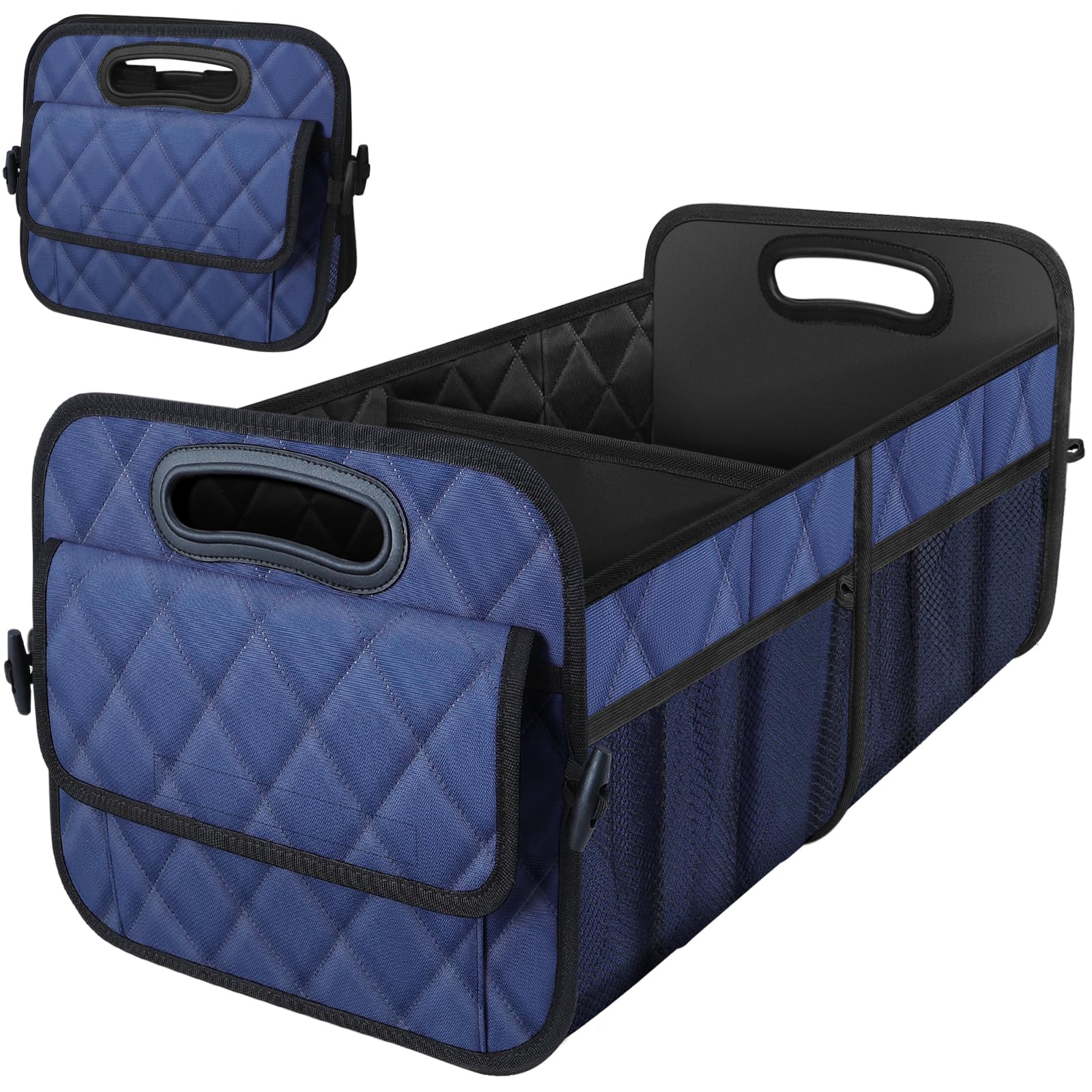 Deosk Organizer per bagagliaio e portaoggetti con 6 grandi tasche, accessori per auto per donne/uomini, 70 l, impermeabile, in poliestere, organizer per bagagliaio, per auto/SUV/minivan/camion