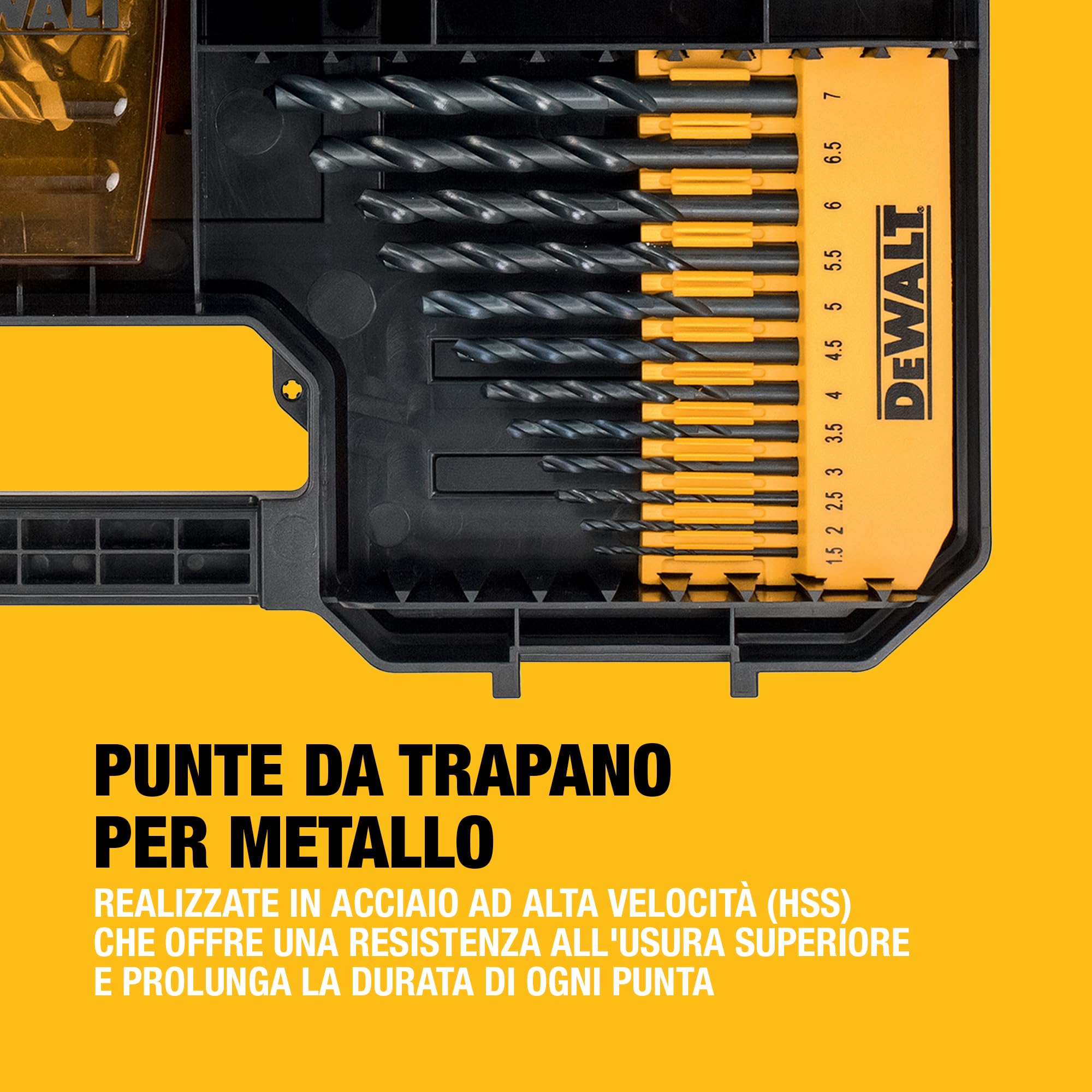 DEWALT Set di punte per trapani avvitatori ad alte prestazioni (100 pz.), adatto per cassetto Tstak IV, DT71569-QZ