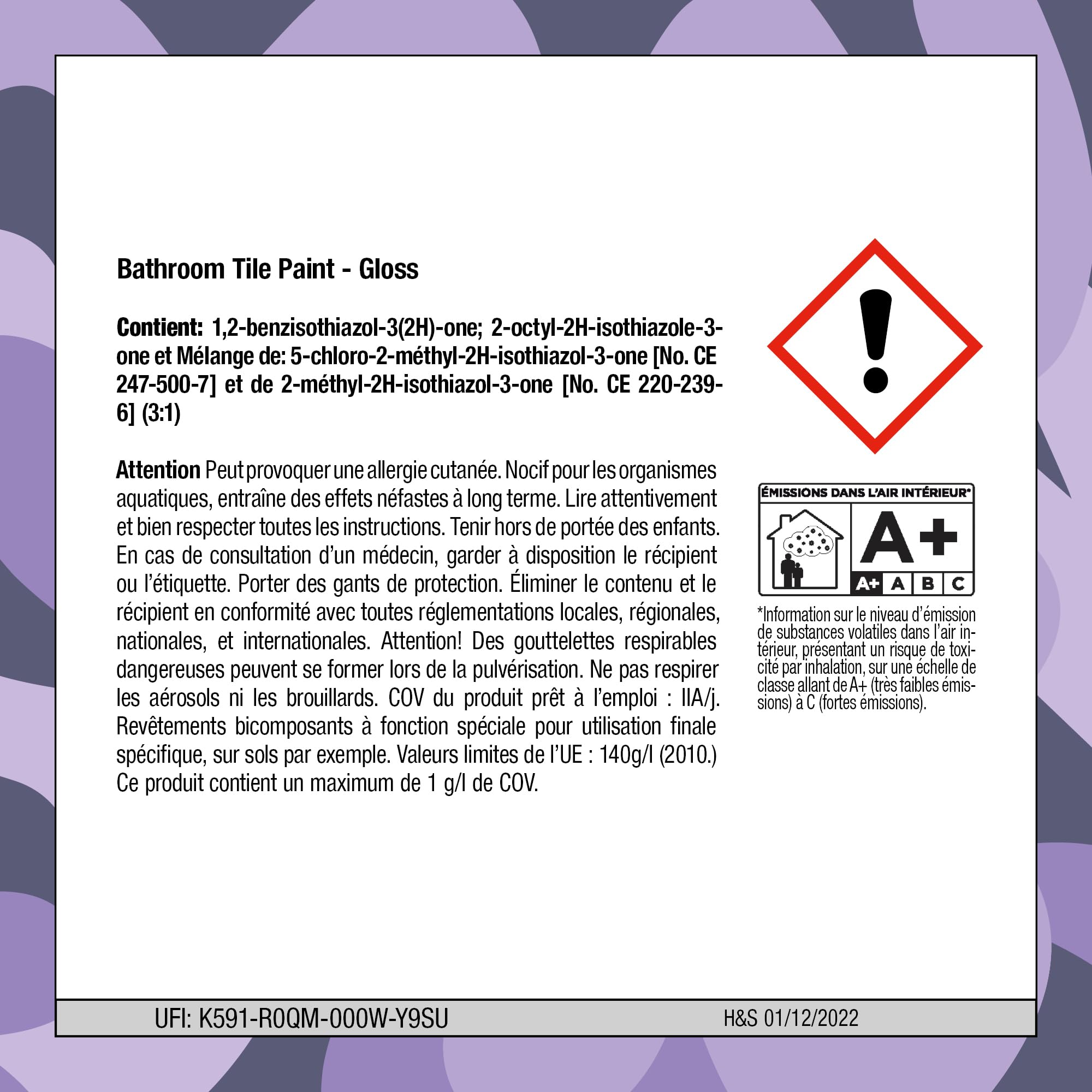 Rust-Oleum Grey Water-Resistant Bathroom Tile Paint in Gloss Finish - Anthracite (RAL 7016) 750ml
