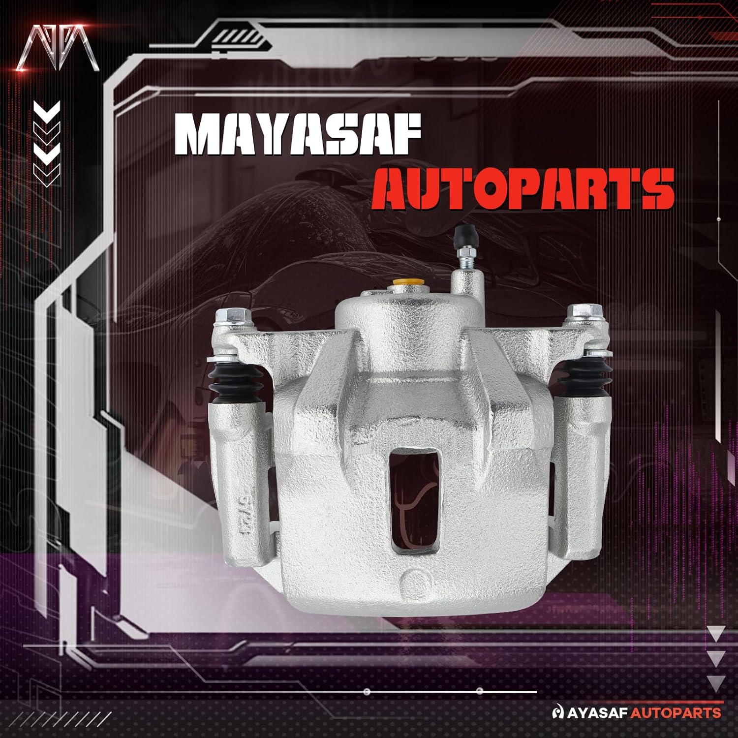 MAYASAF 19B2698 Front Left Brake Caliper Driver Side Caliper for Toyota Corolla 2003-2008, for Toyota Matrix 2003-2008, for Pontiac Vibe 2003-2008
