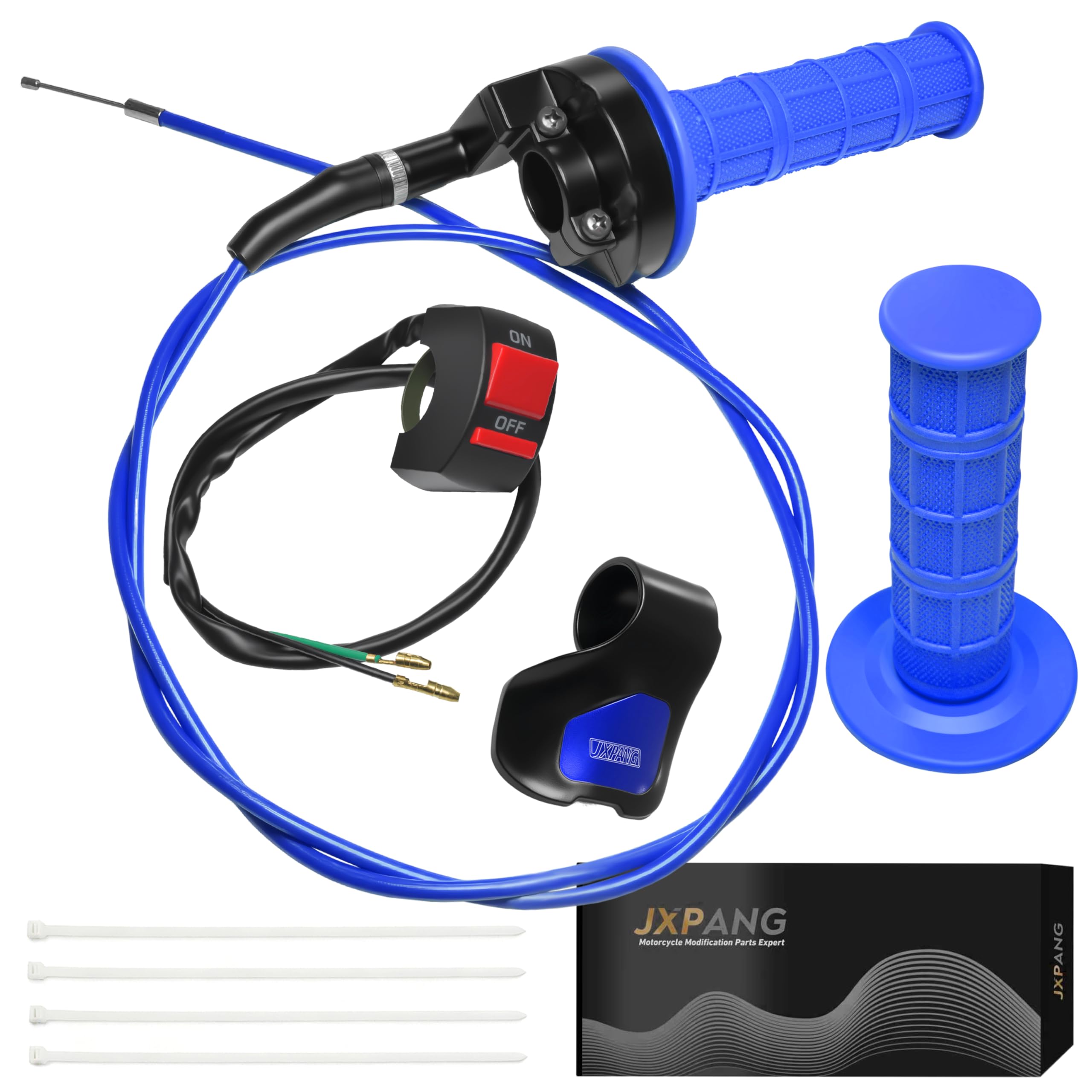 Universal Mini Bike Throttle Assembly&amp;Cable Kit | Direct Replacement for Coleman BT200X,CT200U/EX,MB200&amp;Predator 212cc/196cc Engines | Fits Most 7/8" Handlebar Mini Bikes with Cruise Control (Blue)