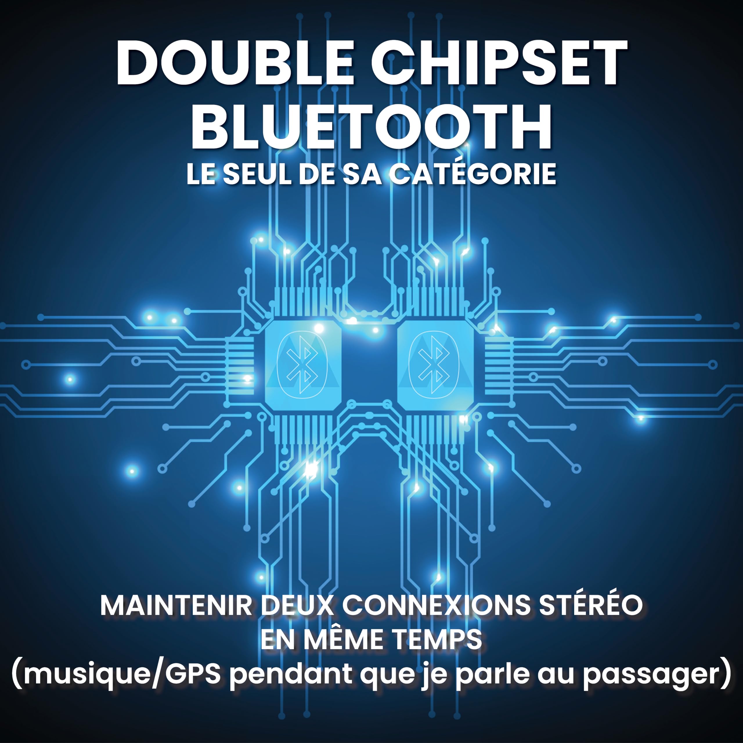 Midland - Intercom Moto Duo pour 2 Casques BTX2 Pro S LR Twin Universal, Écouteurs Bluetooth sans Fil Casque Moto Étanche IPX6 Double Processeur BT 1,6Km, 4 Couple, Batterie 23H Anti Bruit Audio Hi-Fi