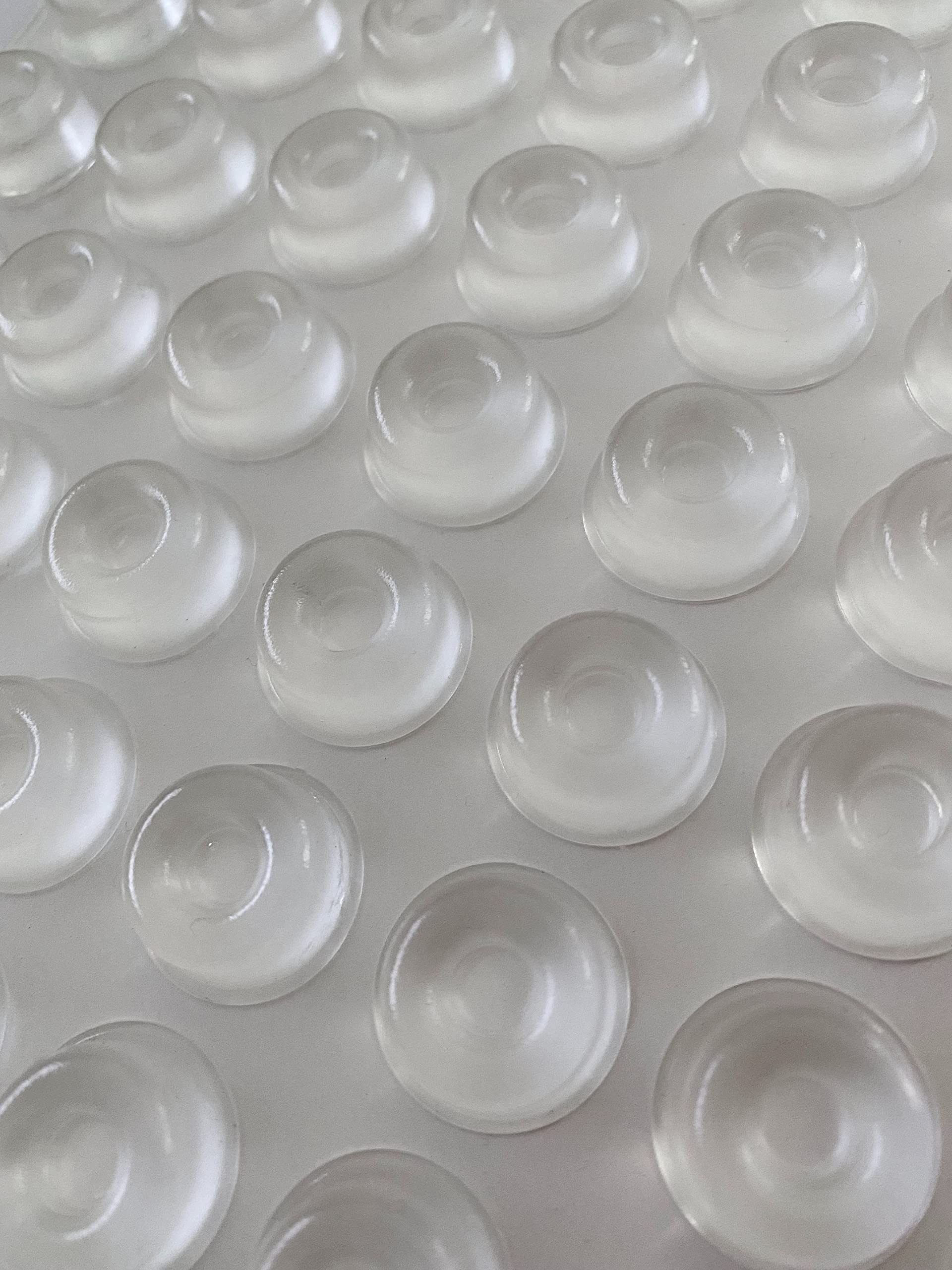 Polyurethane Rubber Self Adhesive Bumper Feet Stops Bumpons 22.3 x 10.1mm[Pack of 72,Clear]
