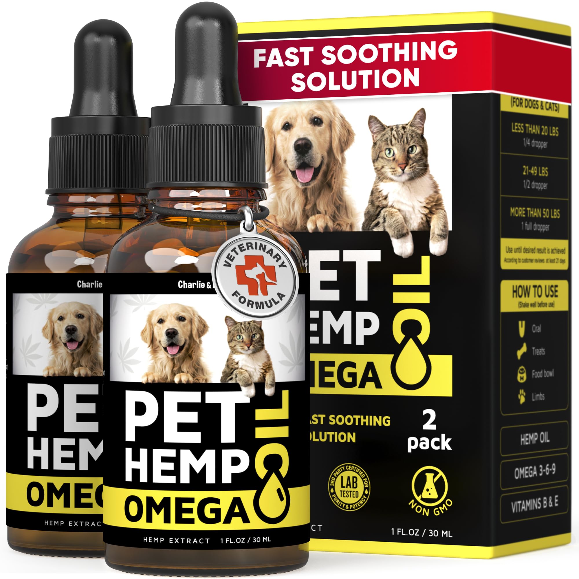 Hemp & Salmon Oil for Dogs, Cats - Pet Skin & Coat Allergy Relief Drops — Amazon image 10