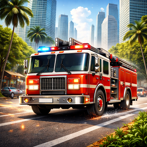 Feuer Kämpfer LKW Simulator Spiele 3D, Feuer Truck Spiele, Feuer Rettung Truck Fahren Simulator, Feuer LKW Fahrer Spiele