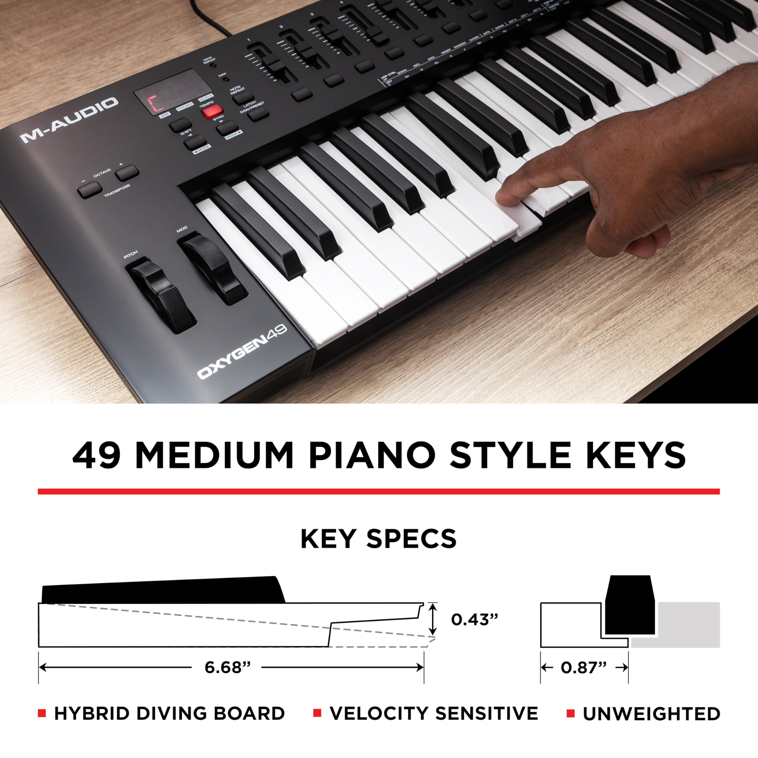 Amazon.com: M-Audio Oxygen 49 (MKV) – 49 Key USB MIDI Keyboard