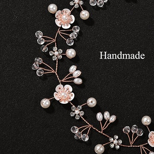 Miniatura 6 de Accesorios para el cabello de boda para niños, accesorio para el pelo de niña de flores, diadema de princesa con flores blancas, perla para niñas y