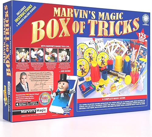 Miniatura 7 de Marvins Magic - 125 increíbles trucos de magia para niños - Juego de magia para niños - Kit mágico para niños incluyendo varita mágica trucos de